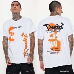 2/$30 Fashion Nova Paradise State of Mind Crew Neck Short Sleeve T-Shirt